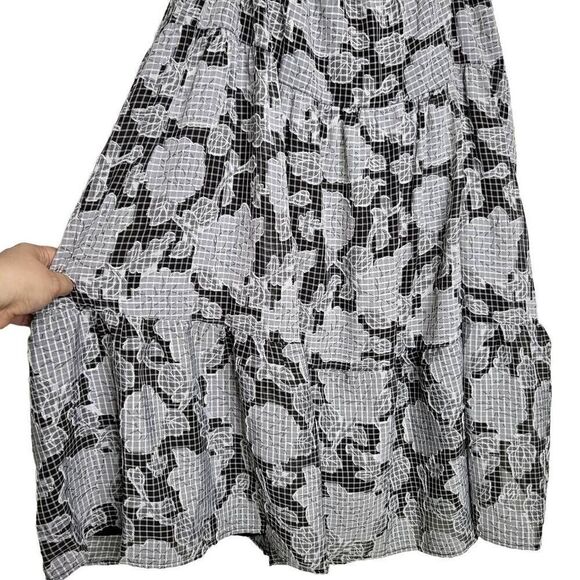 Crown & Ivy Tiered Ruffle Burnout Sleeveless Swing Mini Dress Size XL - Picture 6 of 11